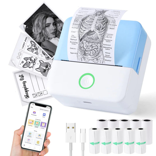 Mini Thermal Label Printer (Inkless, Bluetooth)